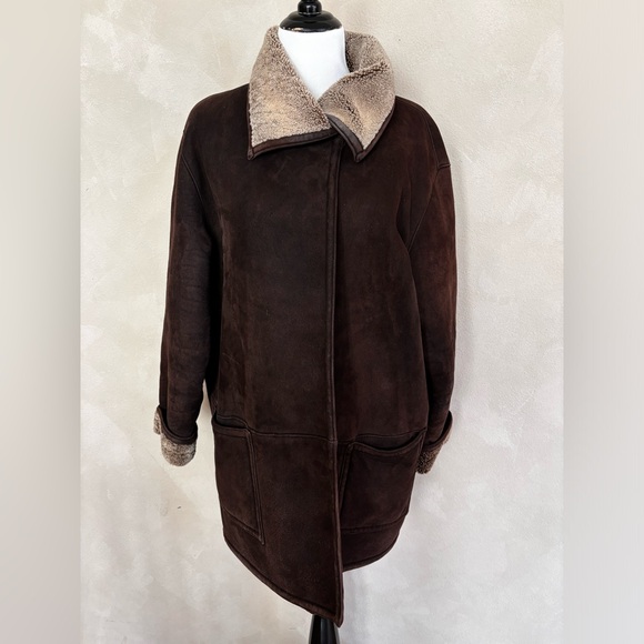 Doncaster leather sheep skin lined coat - Picture 1 of 8